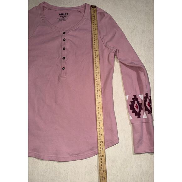 Ariat real women’s long sleeve Henley shirt - Picture 6 of 14